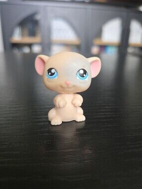 LPS Littlest Pet Shop #102 Pink/Tan  Mouse Blue Eyes 2005